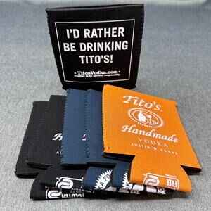 Titos Vodka Beer Koozie Bundle 6pc Bundle Promo Sleeves Veteran Dog Friendly